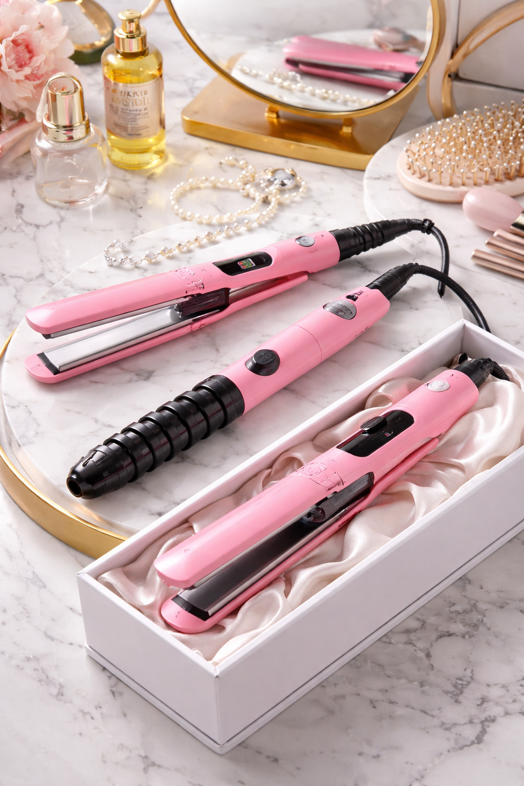 Combo Nano Titanium Rosado – Estilo Profesional Todos los Días